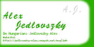alex jedlovszky business card